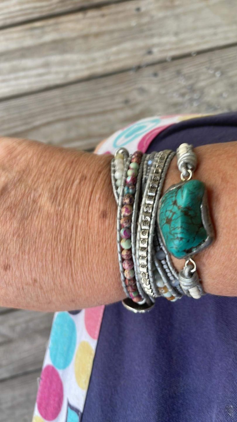 Customer photo review of The Turquoise Protection Wrap Bracelet