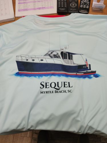 Customer photo review of Custom Digital Boat Artwork