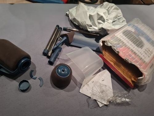 Customer photo review of Ez DIY Paint Fillable Roller Brush Set