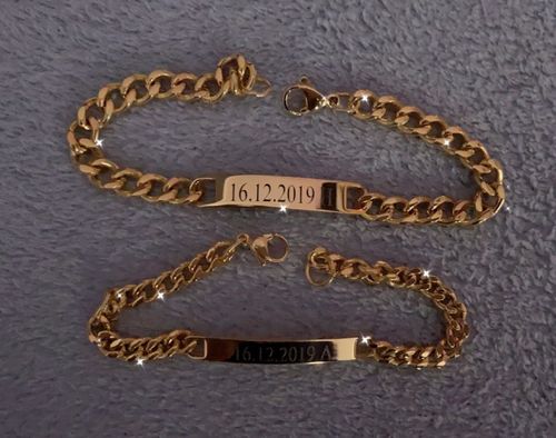 Customer photo review of Engraved Bracelet Set - W/ Eternal Rose Box