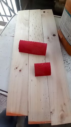 Customer photo review of 2pcs Rubber Imitation Wood Grain Wall Painting Decorative Roller Brushes
