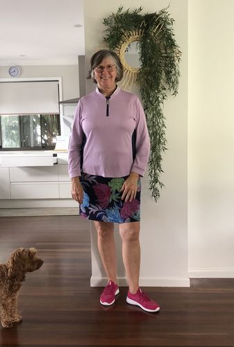 Customer photo review of Corsican NJS Skort in Emerald Print
