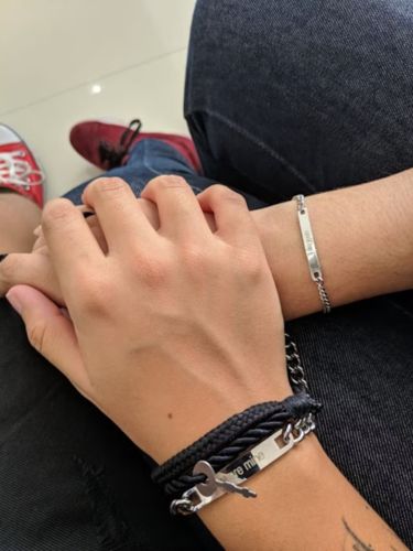 Customer photo review of Engraved Bracelet Set - W/ Eternal Rose Box