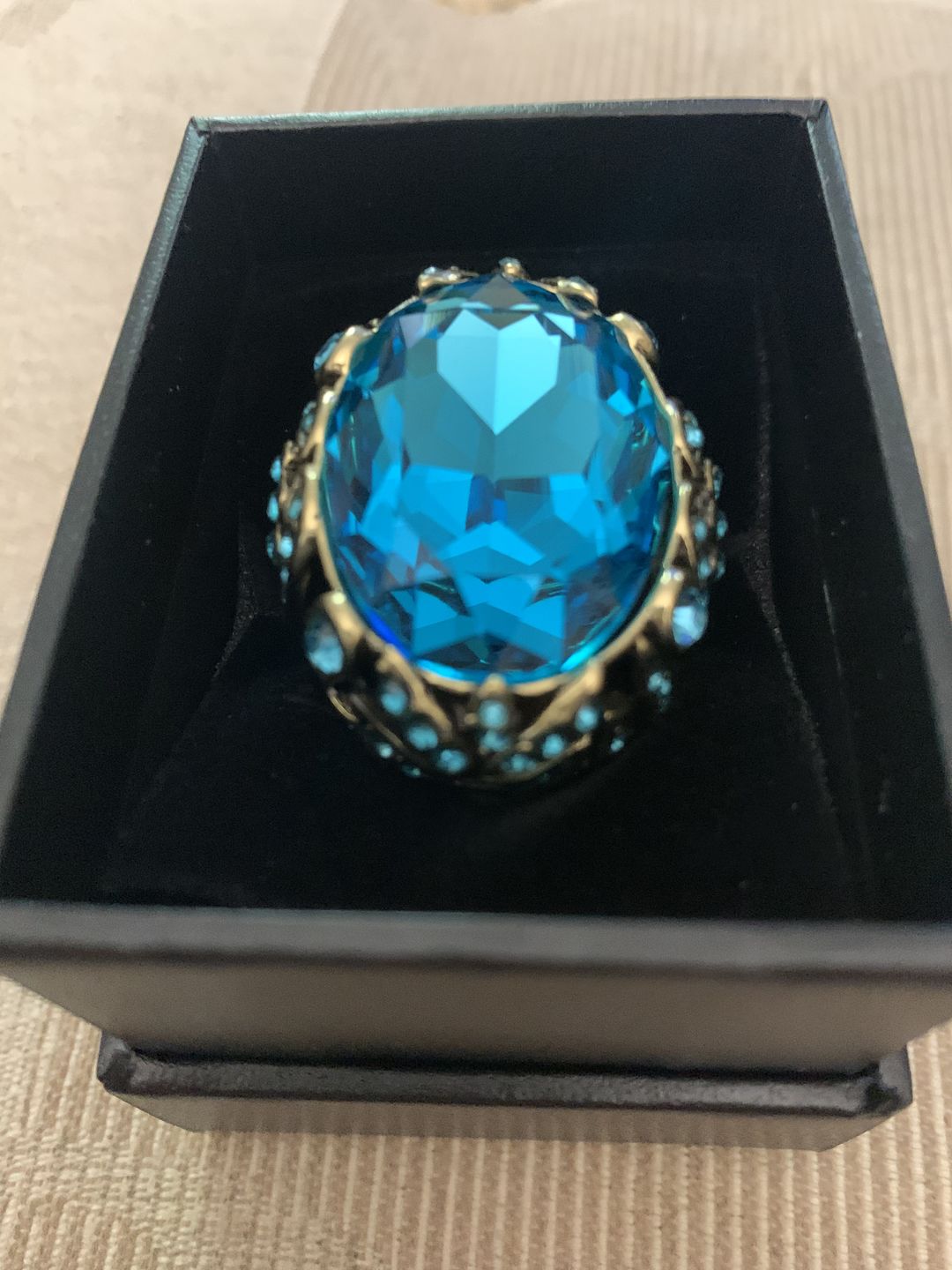 Customer photo review of HEIDI DAUS® "Dare To Wear" Oversized Crystal Cocktail Statement Ring