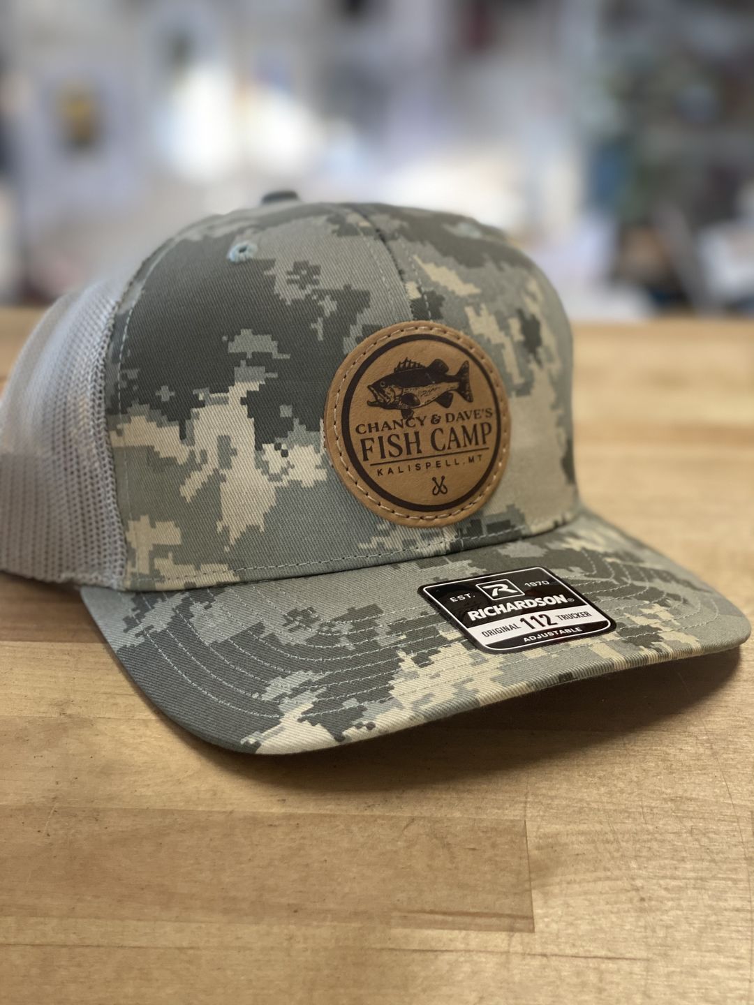 Customer photo review of 112P Camo Custom Leather Patch Hat