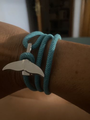 Customer photo review of "Whale" tracking bracelet