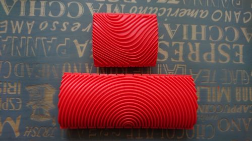 Customer photo review of 2pcs Rubber Imitation Wood Grain Wall Painting Decorative Roller Brushes