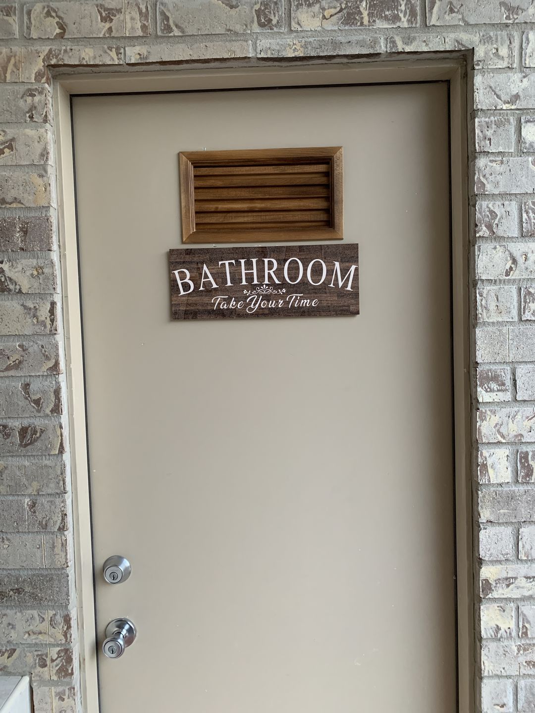 Customer photo review of Chevron Basswood Door Louver Kit