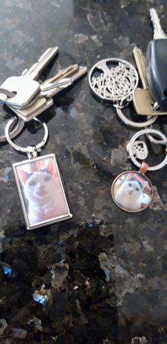 Customer photo review of Schlüssel- Anhänger mit Foto „Rechteck“ 2 Seiten