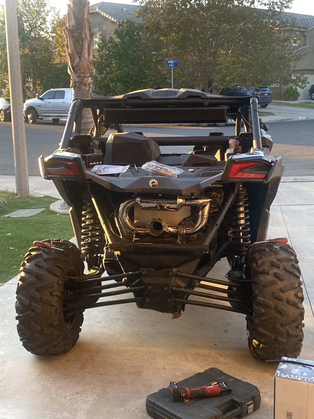 Customer photo review of RPM-SxS X3 E-VALVE Slip On Exhaust Sport Muffler Can Am Maverick X3 Turbo R & RR 2017-2023