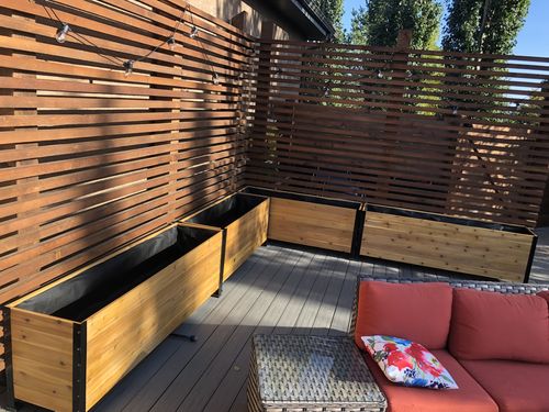 Customer photo review of 18" x 60" Planter Box - 24" Tall