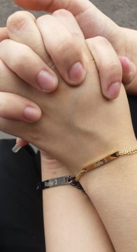 Customer photo review of Engraved Bracelet Set - W/ Eternal Rose Box