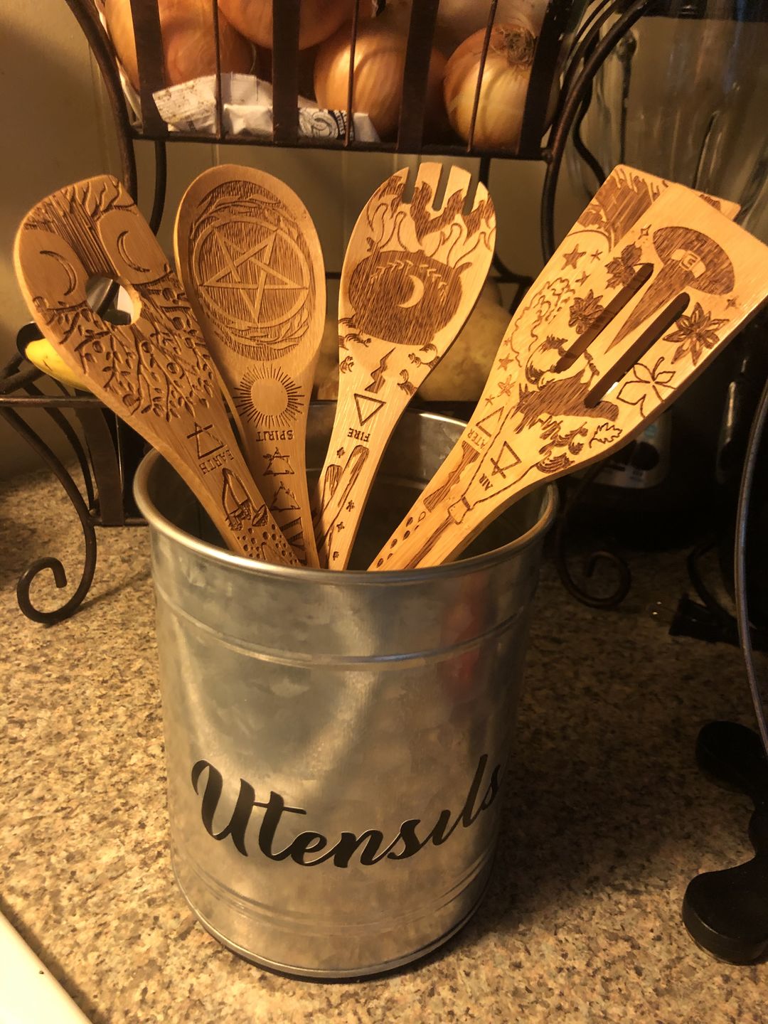 Customer photo review of The 5 Elements Bamboo Large Kitchen Utensils Set