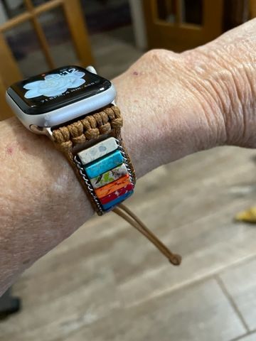 Customer photo review of Healing Chakra Protection Apple Watch Strap
