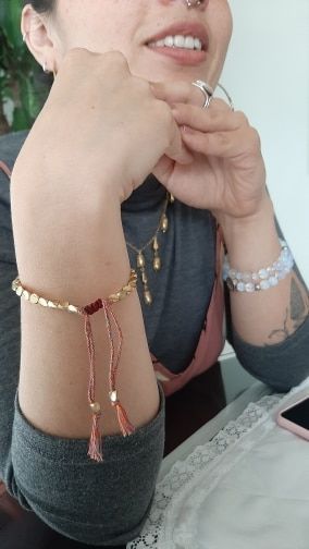 Customer photo review of Tibetan Lucky Copper Bracelet
