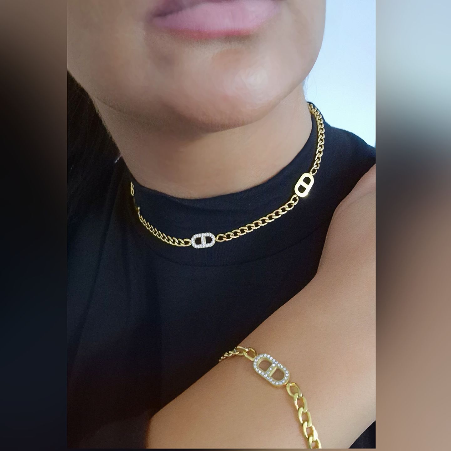 Customer photo review of Prestige 2 Halskette | 18K vergoldet