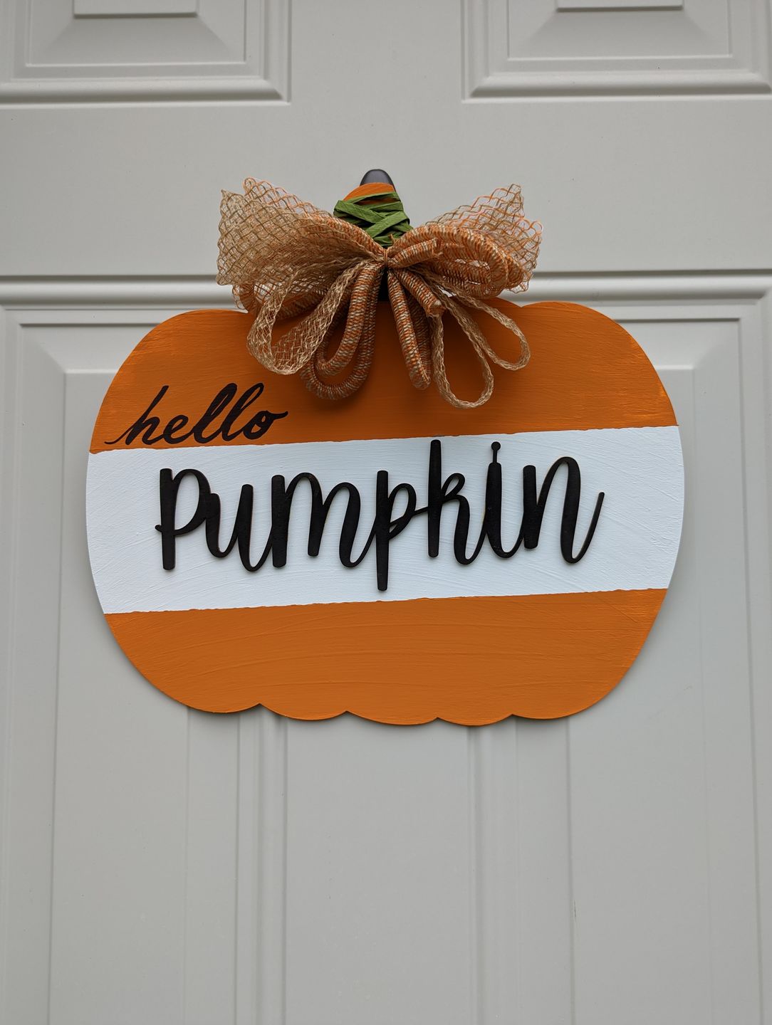 Customer photo review of Unfinished Wood Pumpkin Silhouette - Craft- up to 24" DIY
