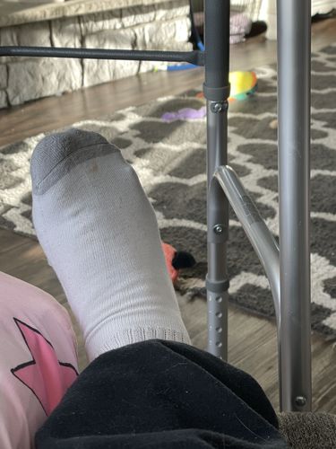 Customer photo review of Wide non-binding Bamboo Ankle diabetic socks, seamless toe, 6 pairs