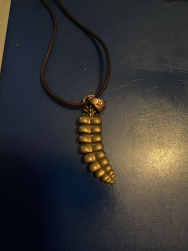 Customer photo review of Rattlesnake Tail Pendant