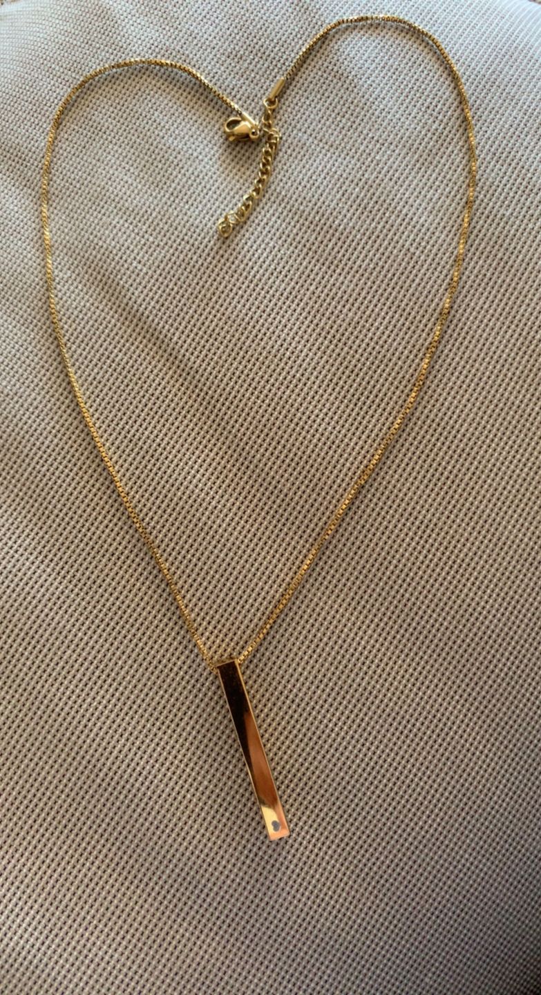 Customer photo review of Collier Personnalisé Barre 3D