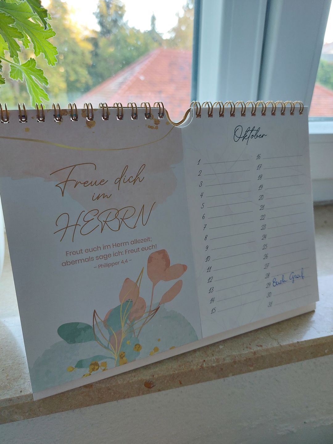 Customer photo review of Geburtstags-Kalender "Ermutigung" · Mehrjähriger Tischkalender mit Bibelversen