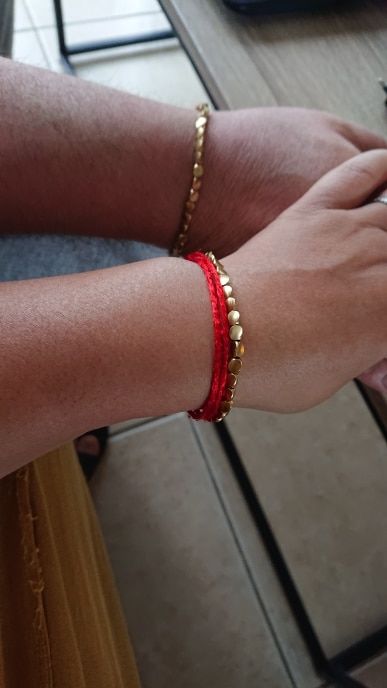 Customer photo review of Tibetan Lucky Copper Bracelet