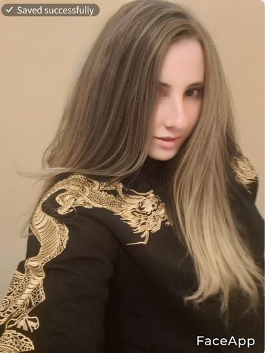 Customer photo review of Double Flying Dragons Embroidery Hoodie