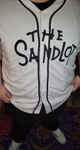 Customer photo review of The Sandlot Benny 'The Jet' Rodriguez Baseball Jersey