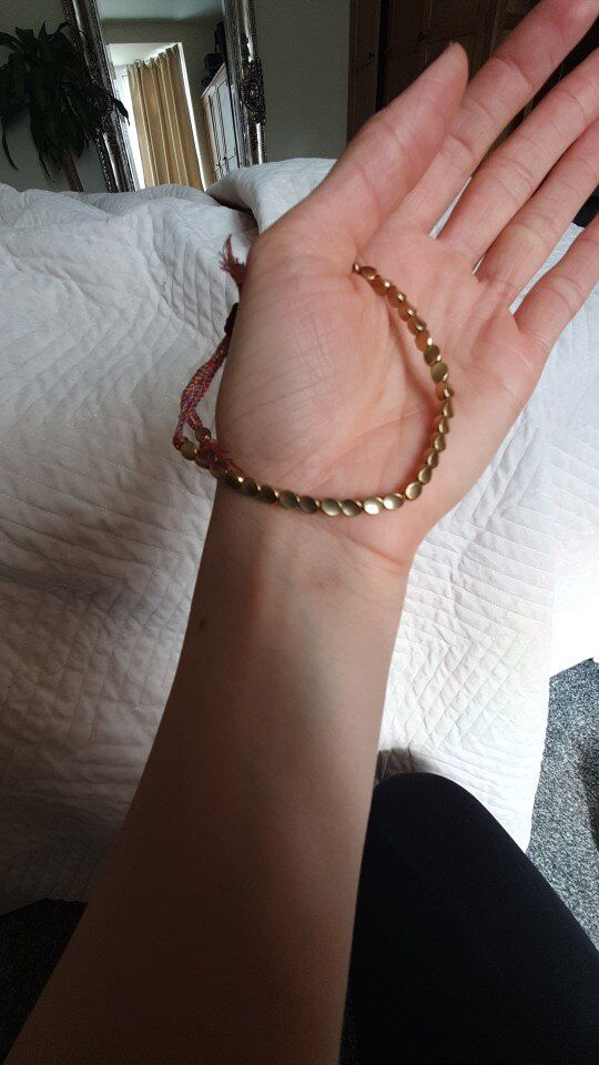 Customer photo review of Tibetan Lucky Copper Bracelet