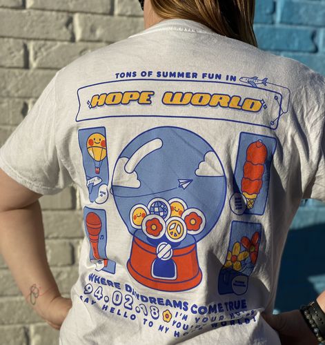 Customer photo review of Hope World Shirt