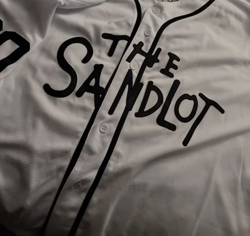 Customer photo review of The Sandlot Benny 'The Jet' Rodriguez Baseball Jersey