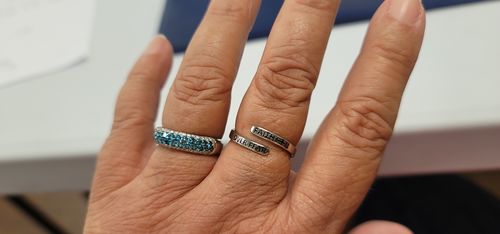 Customer photo review of "FAITH OVER FEAR" Sterling Silver Cross Ring
