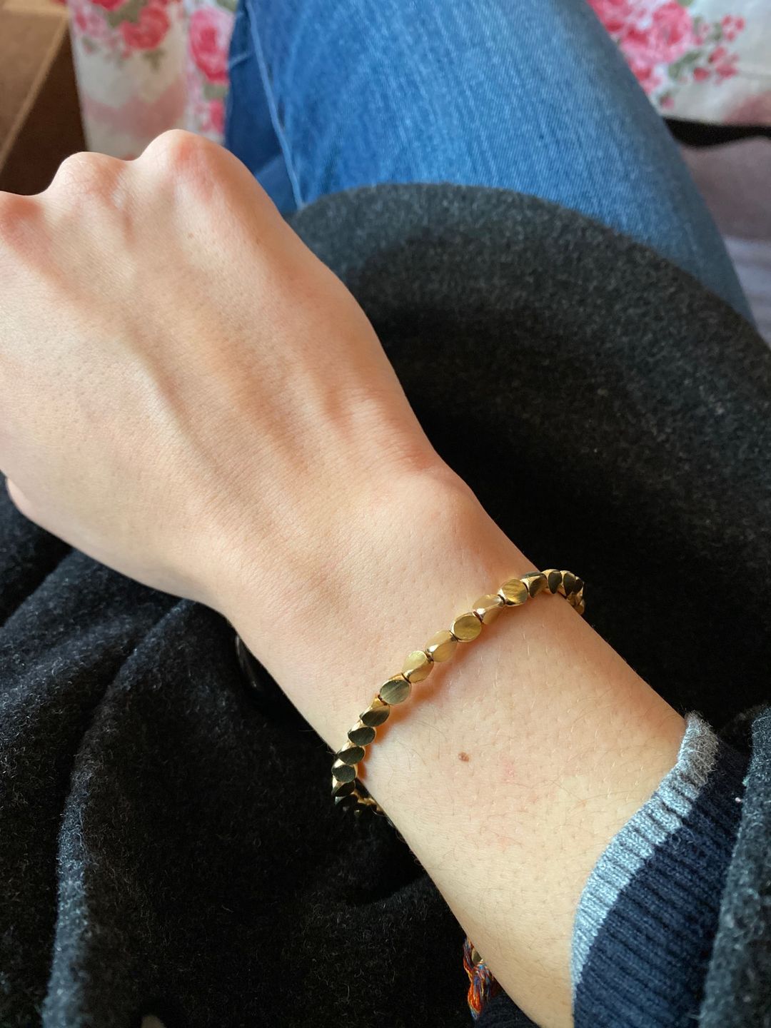 Customer photo review of Tibetan Lucky Copper Bracelet