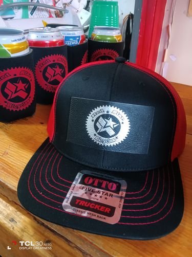 Customer photo review of [6 Pack] 112 Style Leather Patch Trucker Hats - Rectangle Patch