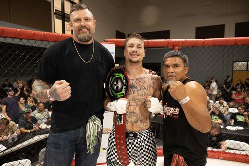 Customer photo review of Black And White Checkered Pattern Print Muay Thai Boxing Shorts