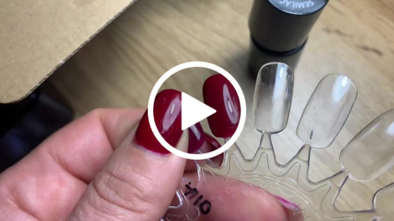 Customer video review of Semilac 071 Deep red UV Gel Polish 7ml