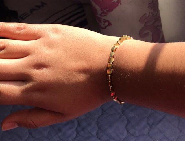 Customer photo review of Tibetan Lucky Copper Bracelet
