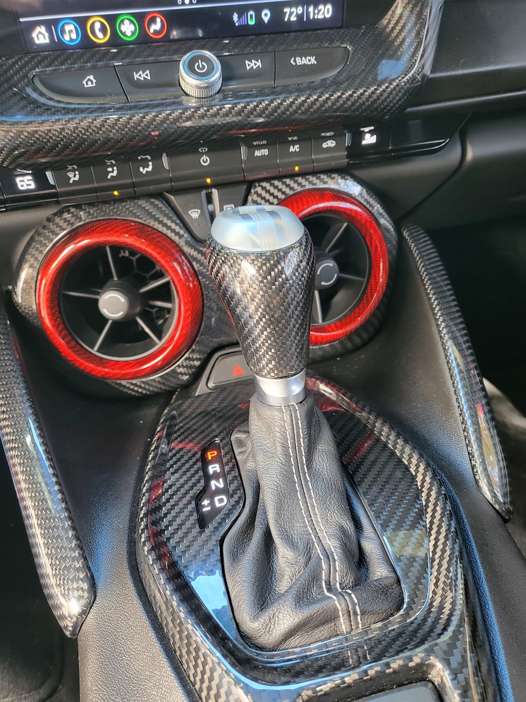 Customer photo review of [Set] Carbon Fiber Center Console AC Vent Covers For 2016-2023 Chevy Camaro