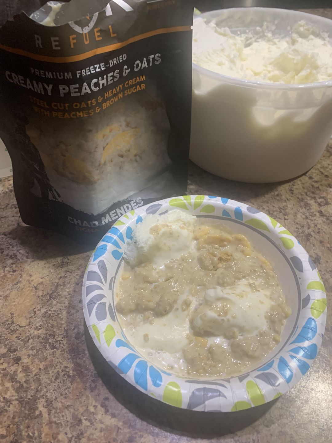 Customer photo review of Creamy Peaches and Oats