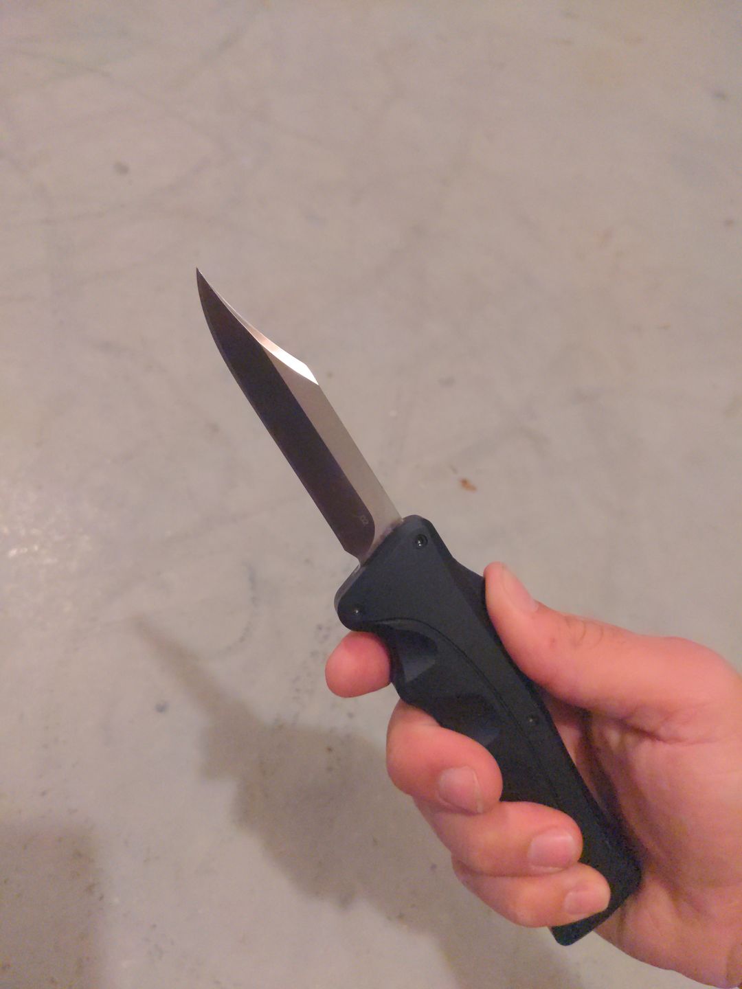 Customer photo review of Black D2 Clip Point Mamba Hendrix OTF