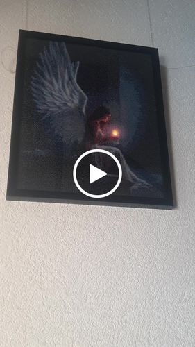 Customer video review of 5d Diamond Painting Engel mit Kerze