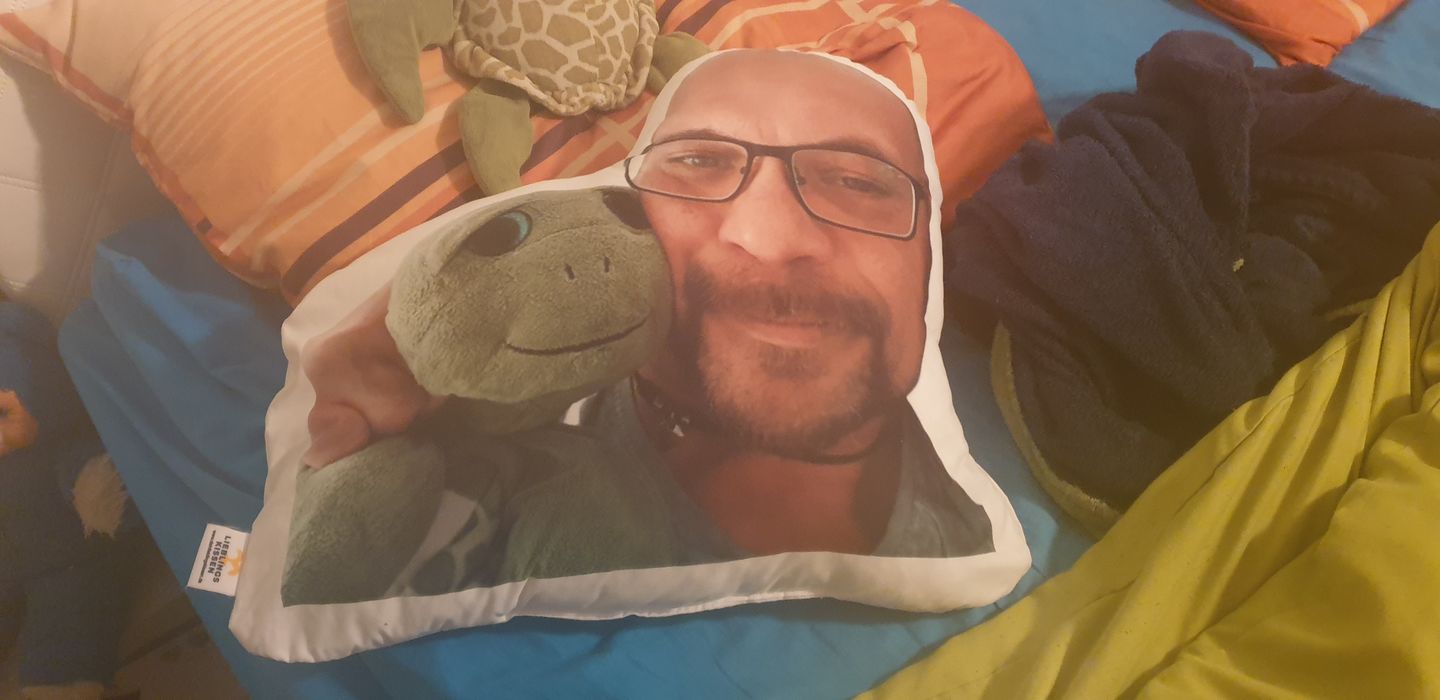 Customer photo review of Personalisiertes Pärchenkissen
