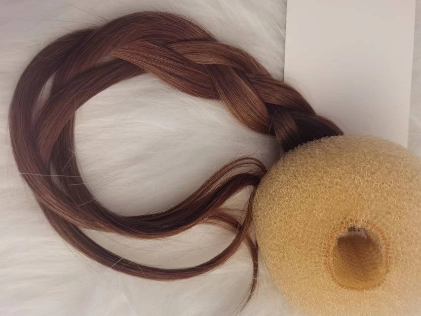 Customer photo review of Moresoo Weft Hair Sew In Virgin Pu Weft Human Hair Bundles Chocolate Brown (#4)