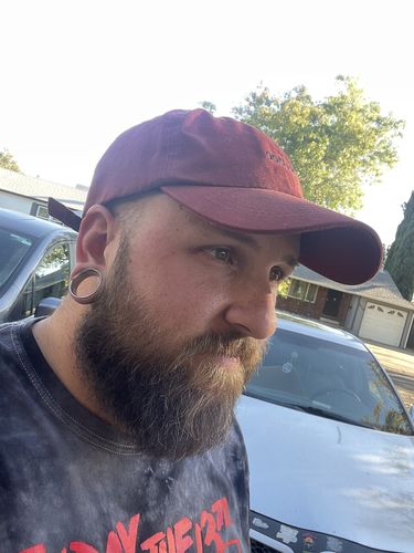 Customer photo review of Big Red Brick Dad Hat