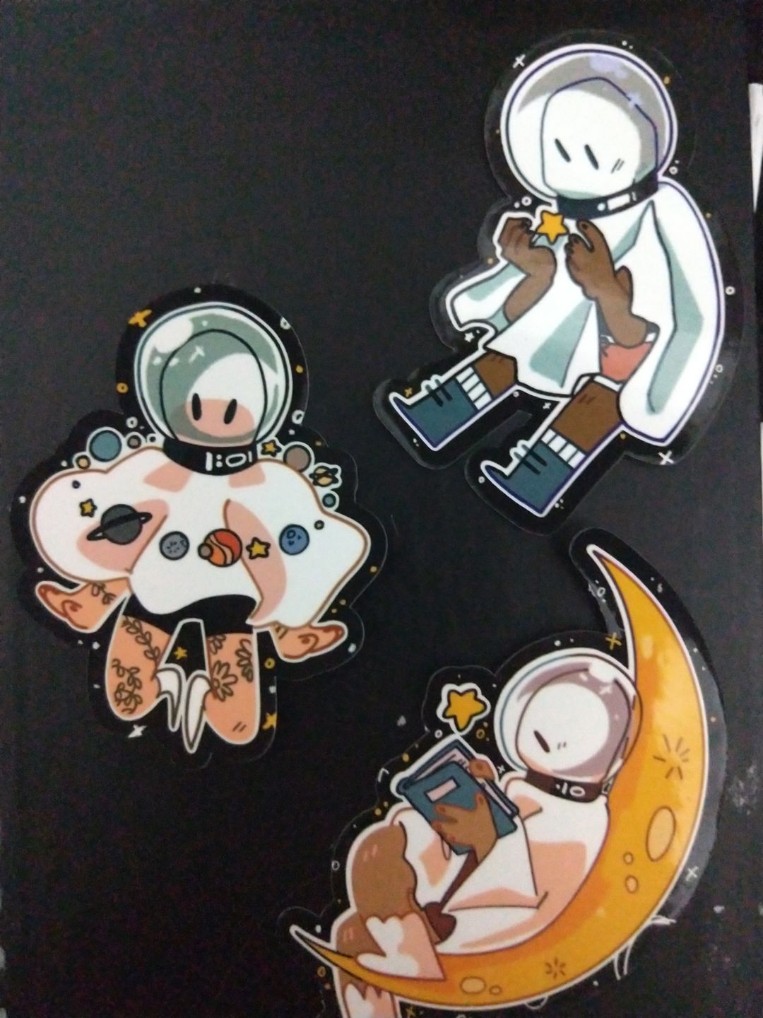 Customer photo review of Cute Space Ghost Stickers! : V5