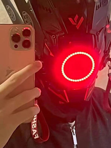 Customer photo review of TO Cyberpunk Handmade LED Mask