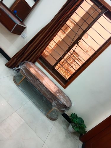 Customer photo review of 3 Seater Luxury Wooden Stool With Steel Stand -478