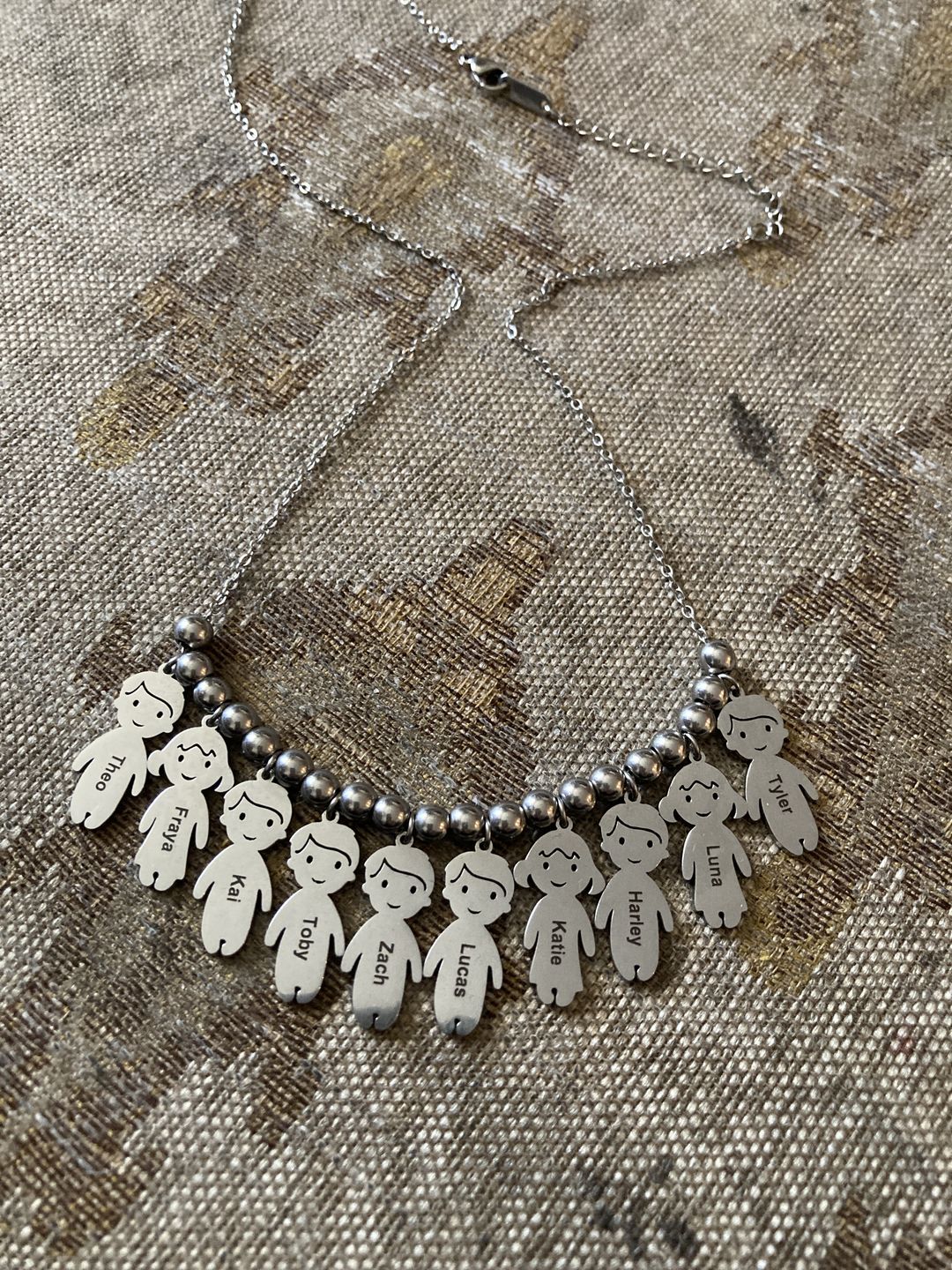 Customer photo review of Personalised My Children Necklace