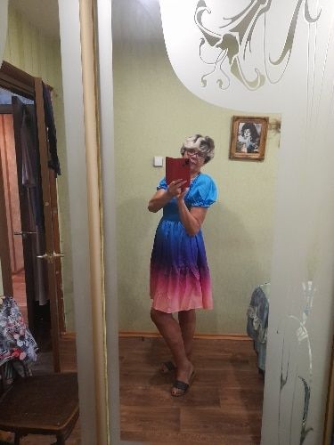 Customer photo review of Casual Collar Elegant Ruffle Hem Off Shoulder Mini Dress