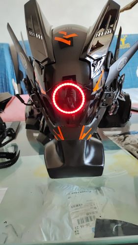 Customer photo review of TO Cyberpunk Handmade LED Mask